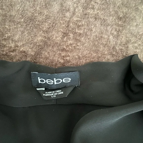 bebe Black Women's Blazer with Zipper Detail - Picture 3 of 3